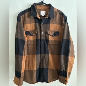 American Eagle Outfitters brown and Black Plaid Shacket